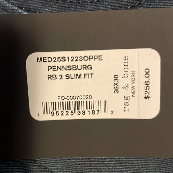 rag & bone Dark Indigo Straight Leg Jeans - Picture 5 of 5